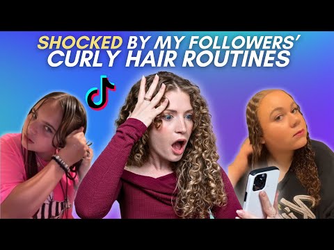 Видео: Реакция на процедуры по уходу за кудрявыми волосами моих подписчиков: Барби тренирует мои кудри!