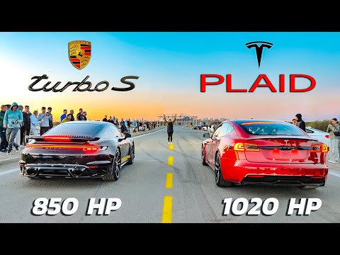Видео: КТО ПОБЕДИТ? Tesla PLAID vs Porsche 911 Turbo vs Kawasaki ZX-10R + AMG S63 vs Bentley GT