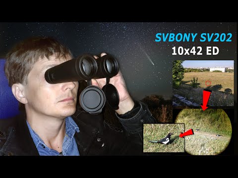 Видео: Бинокль SVBONY SV202 10X42 ED Подробный видео обзор. Субтитры с переводом