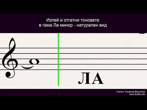 Видео: Ла минор отгатване на тонове  /Упражнение 1