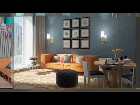 Видео: Практическая работа 10: Постановка света в интерьере. Настройка рендера Vray.