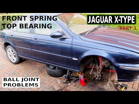 Видео: ПЕРЕДНЯЯ ПРУЖИНА И ВЕРХНИЙ ПОДШИПНИК JAGUAR X-TYPE (проблема с шаровым шарниром)