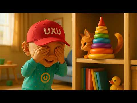 Видео: UxU на Русском | Ку-ку,  где же ты? | Весёлая песенка с простыми рифмами для детей