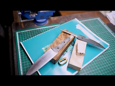 Видео: Изготовление ножа с рукоятью всадного типа и прессованных ножен с тиснением