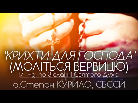 Видео: 17Нд • 'Крихти для Господа!' (МОЛІТЬСЯ ВЕРВИЦЮ!) • о.Степан КУРИЛО, СБССЙ