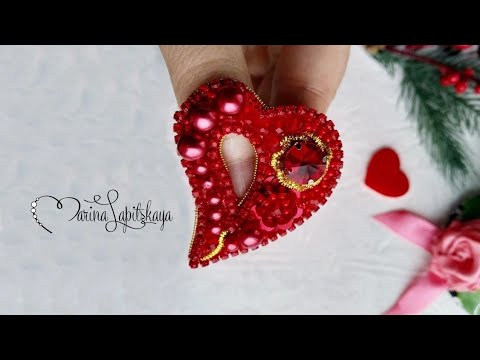 Видео: ❤️ Как сделать брошь "Сердце" из бисера (мастер-класс)
