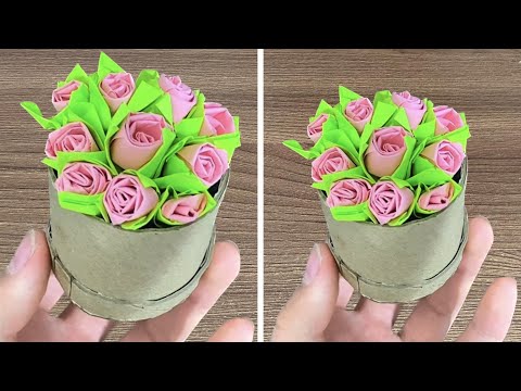 Видео: КЛАССНАЯ ИДЕЯ! КАК СДЕЛАТЬ КОРЗИНУ ДЛЯ ЦВЕТОВ ИЗ БУМАГИ