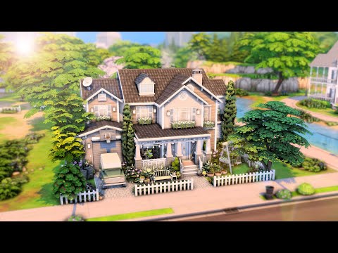 Видео: Загородный семейный дом 🌼 // The Sims 4: Скоростное строительство // Без CC