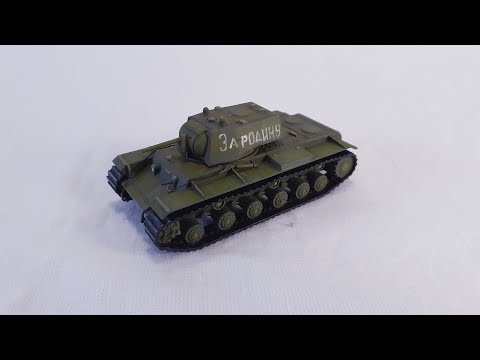 Видео: Модель советского танка КВ-1 в масштабе 1/100