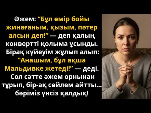 Видео: әжем үй алсын деп ақша берді, ал күйеуім оны Мальдивке жұмсамақ болды… | Әсерлі әңгіме | Жаңа әңгіме