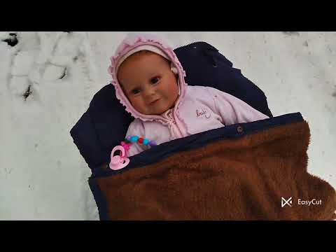 Видео: Зимняя прогулка на санках с реборном Евой 🙀♥️.