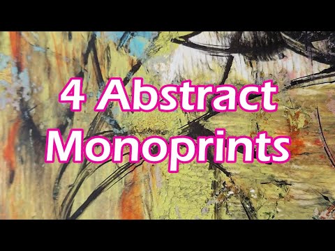 Видео: 4 абстрактные монопринты
