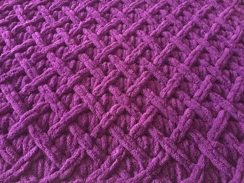 Видео: Плед 25 из пряжи Ализе пуффи файн