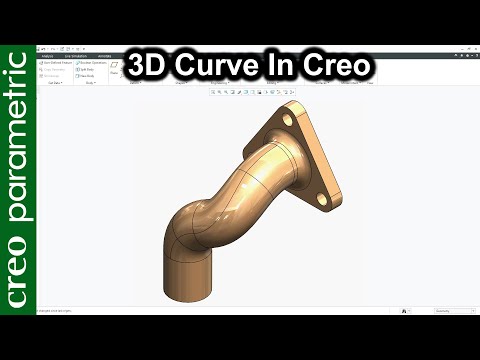 Видео: 3D-кривая в Creo Parametric