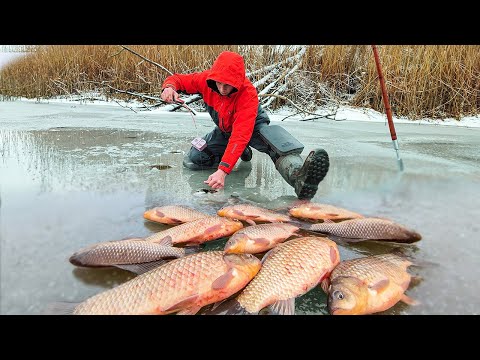 Видео: УШЁЛ ОТ ТОЛПЫ И НАЛОВИЛ КАРАСЕЙ ЛАПТЕЙ! Последний ЛЁД РАЗДАЁТ! Зимняя рыбалка 2023