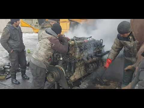 Видео: Запуск двигателя v12 от БелАза