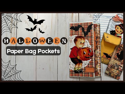 Видео: 🎃 Простые кармашки для бумажных пакетов на Хэллоуин (розыгрыш окончен) #useyourscraps