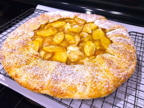 Видео: Галета Пирог с Яблоками,  Яблочный Пирог , тонкое хрустящее тесто и много начинки!