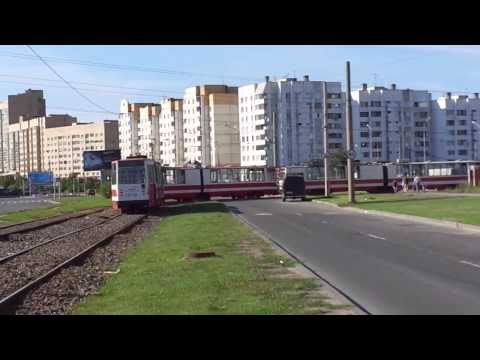 Видео: Трамвай Санкт-Петербурга 3-160: ЛВС-86К б.5057 + 5075 по №47 (07.08.13)