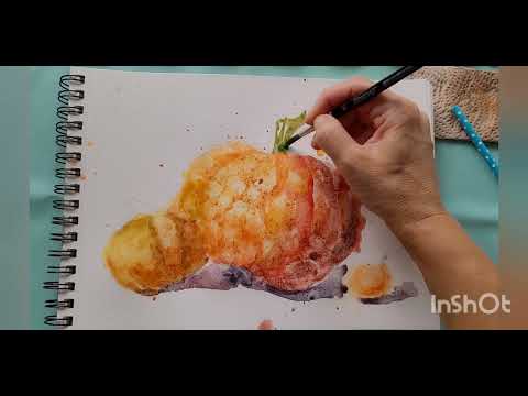 Видео: Рисуем тыкву мыльными пузырями и акварелью. Готовимся к #Хэллоуину 