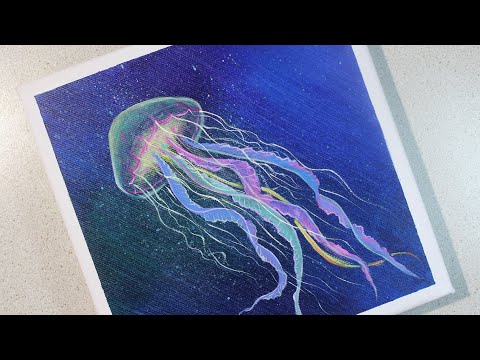 Видео: Медуза / Жизнь в Море / Рисунок Акрилом Шаг за Шагом #23
