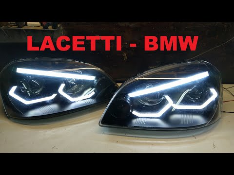 Видео: Ангельские глазки на LACETTI sedan/wagon в стиле BMW 2020