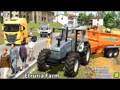 Видео: Самая потрясающая карта FS25: размещение телят, сбор ячменя и тюкование соломы│Этрурия│FS 25│Инте...