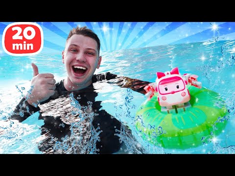 Видео: Купаемся в аквапарке и идем на пляж! 🌊🏖️ Веселая Школа с Кириллом