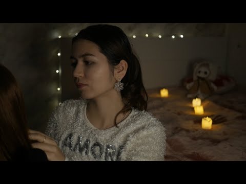 Видео: 🌸Нежный массаж головы 🌸 и расчесывание волос перед сном Асмр.Asmr hair massage