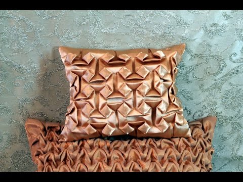 Видео: Буфы схема Оригами, декоративная подушка.