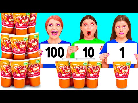 Видео: 100 Слоев Еды Челлендж | Кто Победит в Кулинарной Битве AZaZa Challenge