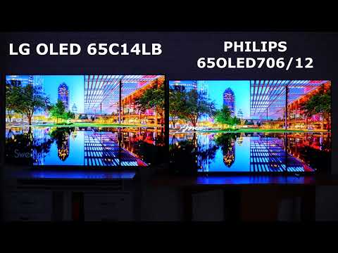 Видео: Сравнение звука LG OLED 65C14LB против PHILIPS 65OLED706/12