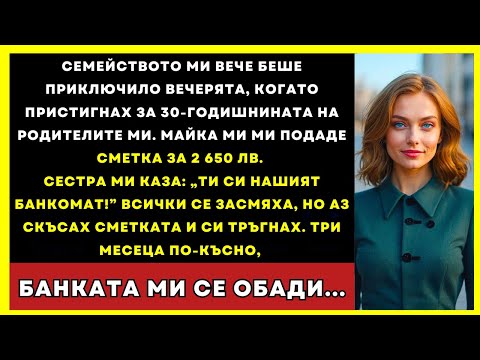 Видео: Семейството Вече Беше Свършило Вечерята. На 30-Годишнината Мама Ми Даде Сметка За 2.650 Лв...