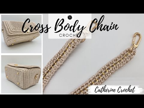 Видео: Как связать крючком цепочку для сумки / цепочку для сумки через плечо