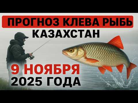 Видео: ПРОГНОЗ КЛЁВА в Казахстане на 09 ноября 2025 Бросай все и на рыбалку!
