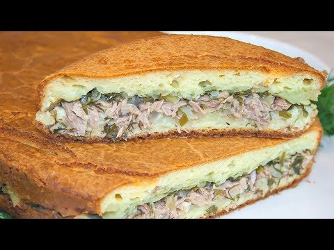 Видео: Заливной пирог с рыбными консервами и картофелем, рецепт вкусного теста на сметане и майонезе