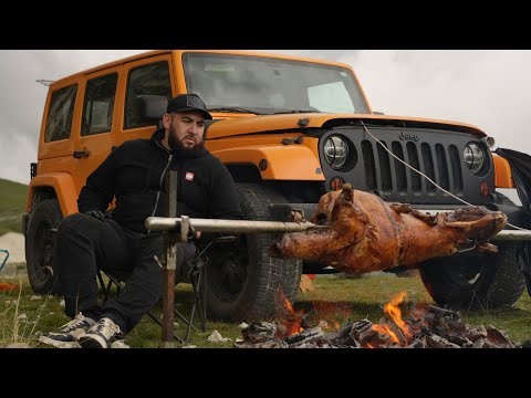 Видео: Готовим барашек на вертеле в горах !!! lamb on a spit