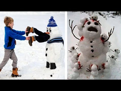 Видео: 60 самых сумашедших идей для ваших снеговиков