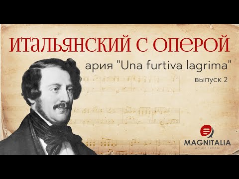 Видео: "Una furtiva lagrima", ария Неморино из оперы “Любовный напиток”. Итальянский язык опер. #италия