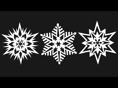 Видео: Как вырезать красивые снежинки из бумаги DIY - Простая снежинка DIY - Простые поделки.