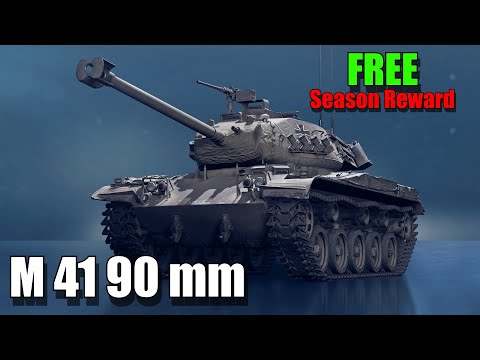 Видео: БЕСПЛАТНАЯ сезонная награда: leKpz M 41 90 mm: World of Tanks Modern Armor