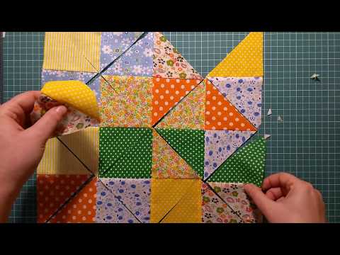 Видео: Пэчворк для начинающих. 4 способа превратить квадраты в блок "Песочные часы" ускоренным методом
