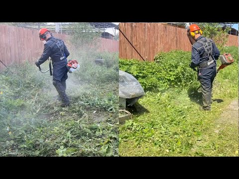 Видео: Покос типичного участка спустя 3 месаца. Сравнение Stihl FS 561 с Husqvarna 545 RX