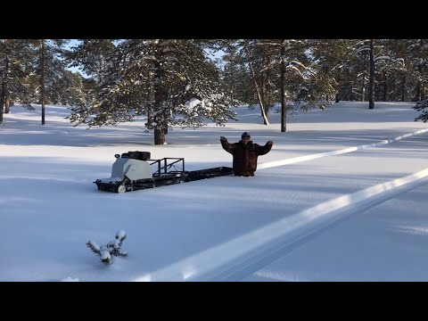 Видео: Снег 80 см. Мотособака по глубокому снегу/ LONG и СТАНДАРТ