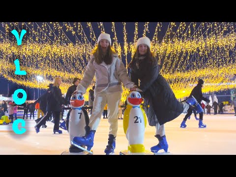 Видео: ПРИКЛЮЧЕНИЯ на ВДНХ... кто Хуже КАТАЕТСЯ на Коньках мама или Даша ?