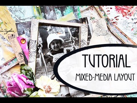 Видео: Мастер-класс "Скрап-страничка в стиле микс-медиа" / Tutorial "Mixed-media Layout"