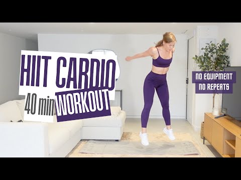 Видео: ДЕНЬ 6: 40-МИНУТНАЯ ИНТЕНСИВНАЯ КАРДИО-ТРЕНИРОВКА HIIT — без оборудования, без повторений