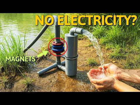 Видео: Как сделать водяной насос из ПВХ-трубы, работающий с магнитами 💧💧