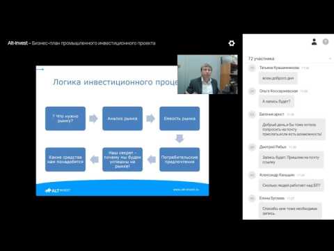 Видео: Бизнес-план промышленного инвестиционного проекта. Вебинар