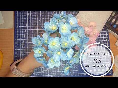 Видео: Hydrangea of foamiran / Гортензия из фоамирана / DIY Handi Work